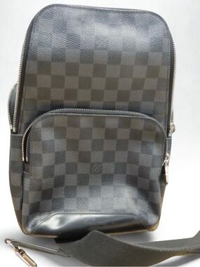 Louis Vuitton Damier Graphite Canvas Sling Bag in Black